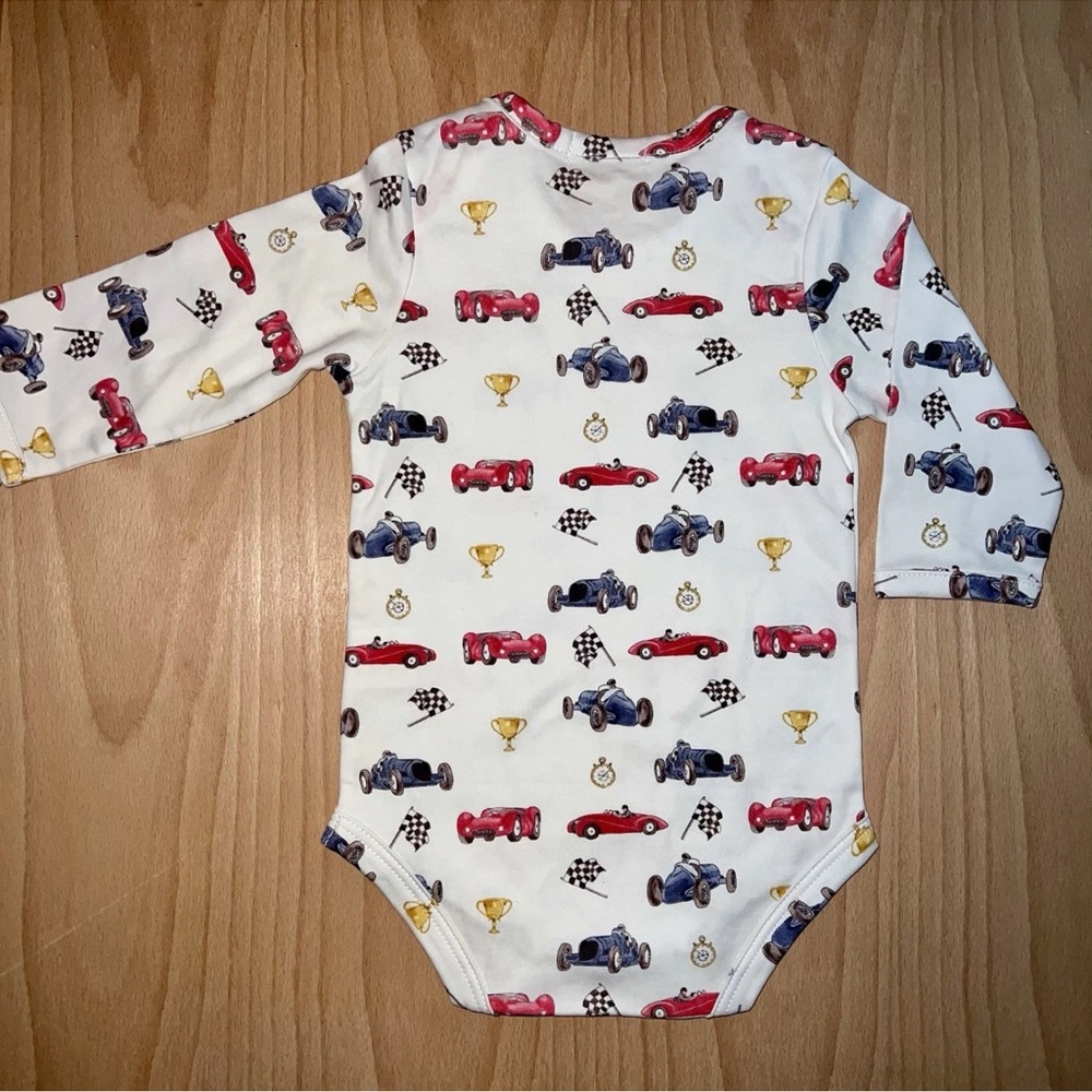 Baby Club Chic Race Car Print Baby Bodysuit